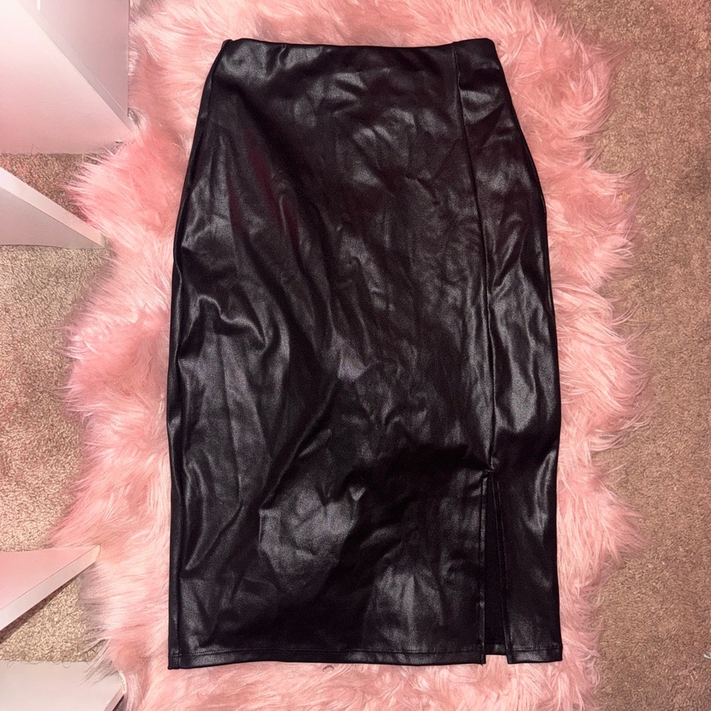 NWT Popilush faux leather midi